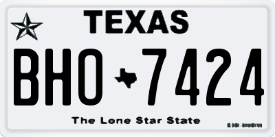 TX license plate BHO7424