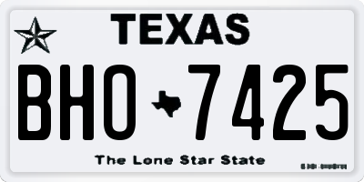 TX license plate BHO7425