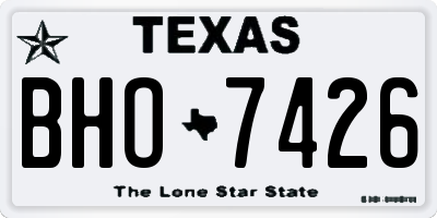 TX license plate BHO7426