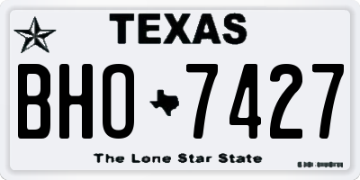 TX license plate BHO7427