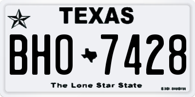 TX license plate BHO7428