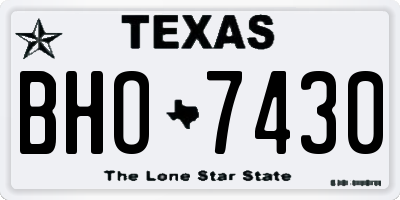 TX license plate BHO7430