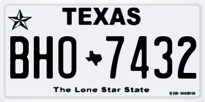 TX license plate BHO7432