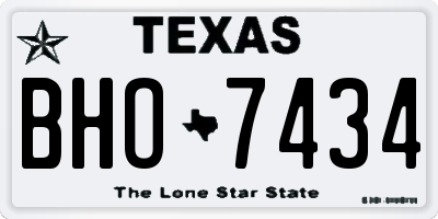 TX license plate BHO7434