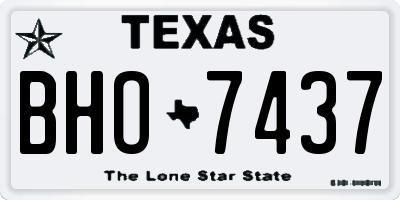TX license plate BHO7437