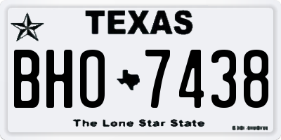 TX license plate BHO7438