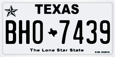 TX license plate BHO7439