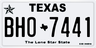 TX license plate BHO7441