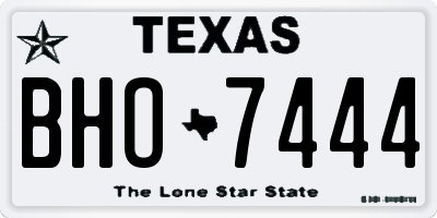TX license plate BHO7444