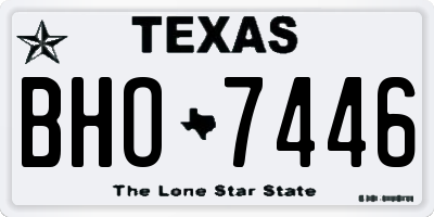 TX license plate BHO7446