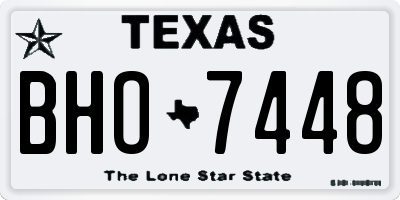TX license plate BHO7448