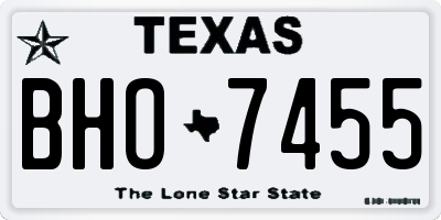 TX license plate BHO7455