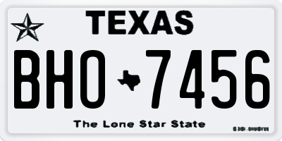 TX license plate BHO7456