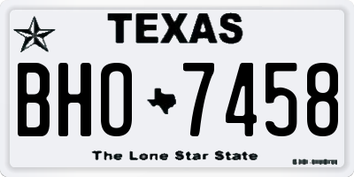 TX license plate BHO7458