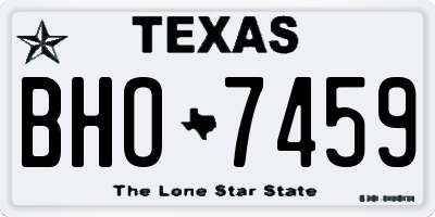 TX license plate BHO7459