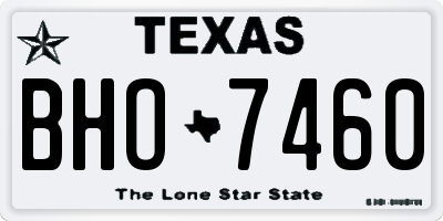 TX license plate BHO7460