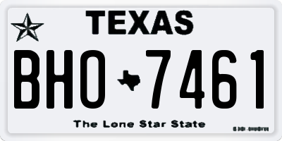 TX license plate BHO7461