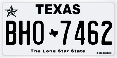 TX license plate BHO7462