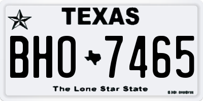 TX license plate BHO7465