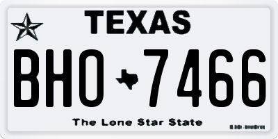 TX license plate BHO7466