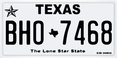 TX license plate BHO7468