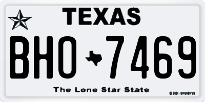 TX license plate BHO7469