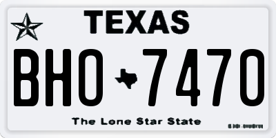 TX license plate BHO7470