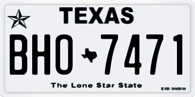 TX license plate BHO7471