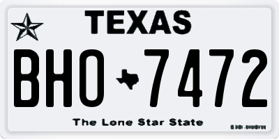 TX license plate BHO7472