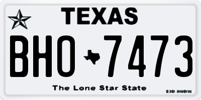 TX license plate BHO7473