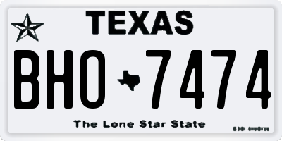 TX license plate BHO7474