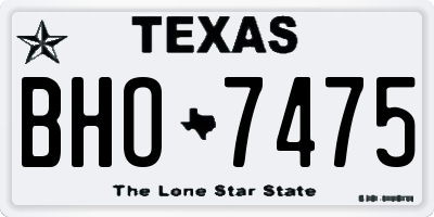 TX license plate BHO7475