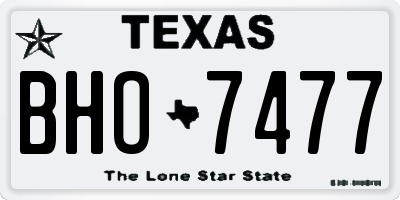 TX license plate BHO7477