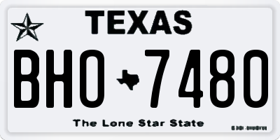 TX license plate BHO7480