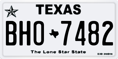 TX license plate BHO7482