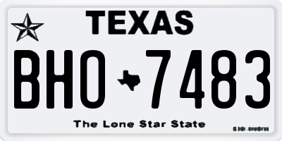 TX license plate BHO7483