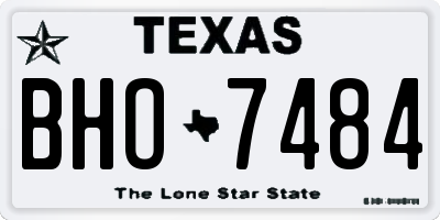 TX license plate BHO7484