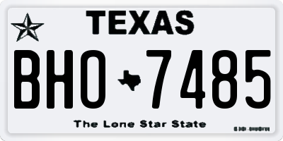 TX license plate BHO7485