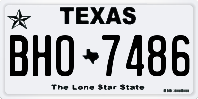 TX license plate BHO7486