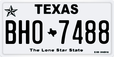 TX license plate BHO7488