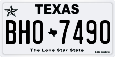 TX license plate BHO7490