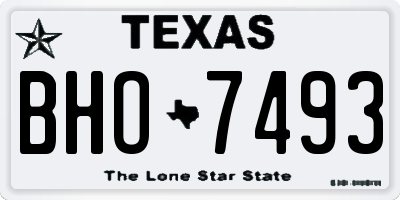 TX license plate BHO7493