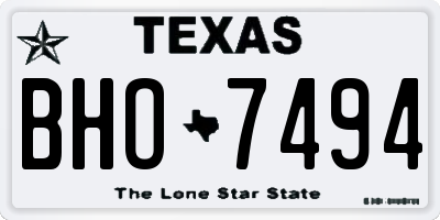 TX license plate BHO7494