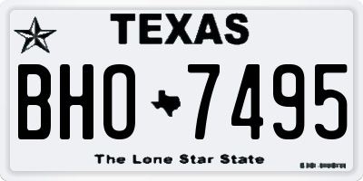 TX license plate BHO7495