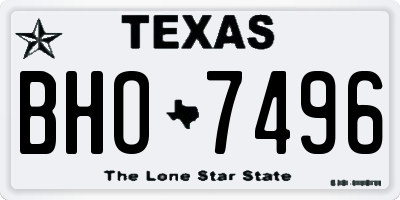 TX license plate BHO7496