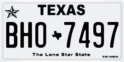 TX license plate BHO7497