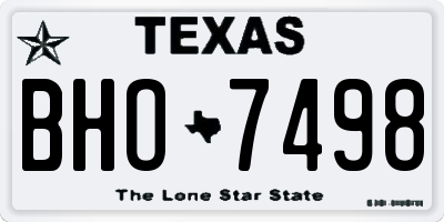 TX license plate BHO7498