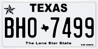 TX license plate BHO7499
