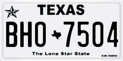 TX license plate BHO7504