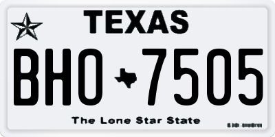 TX license plate BHO7505